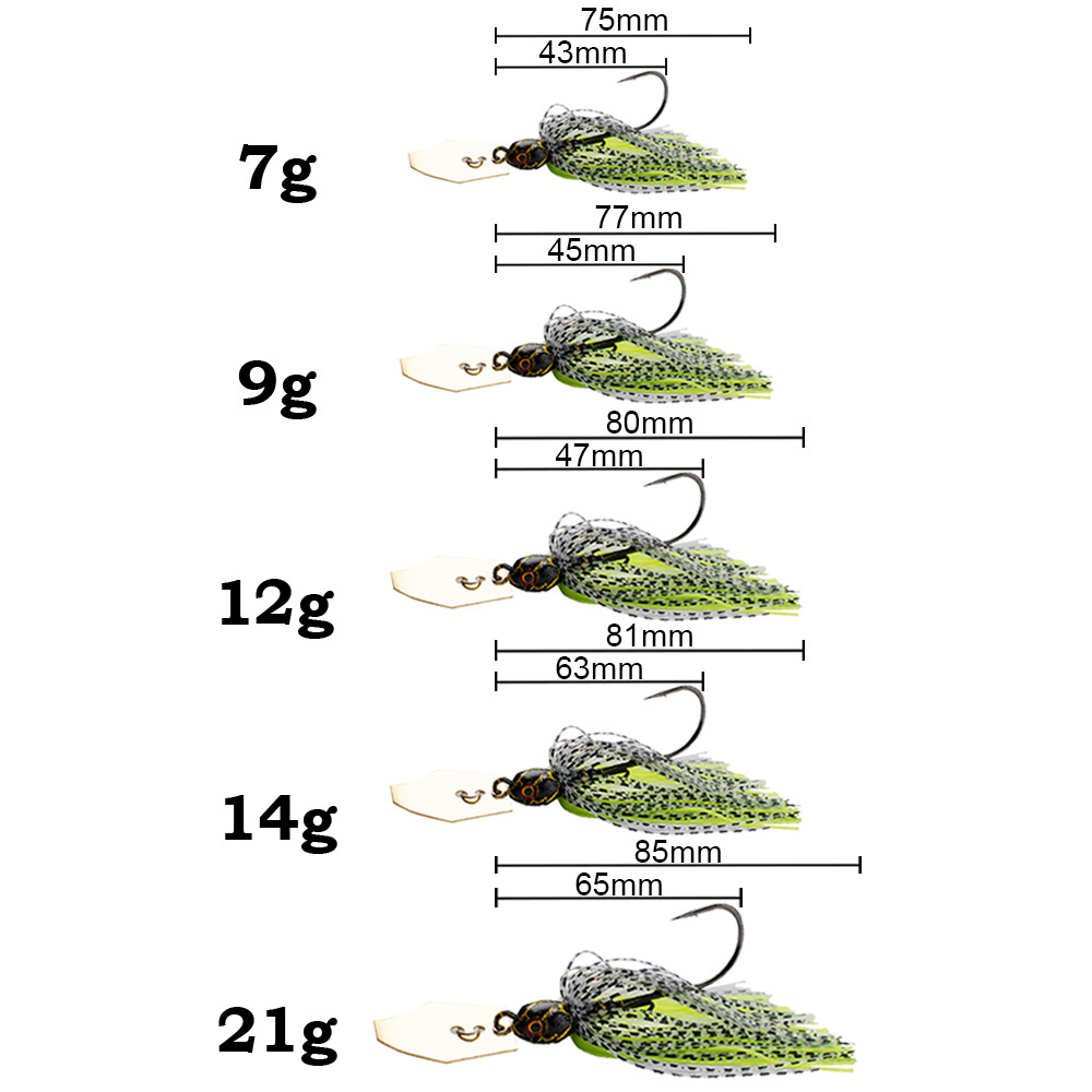 2 Pezzi Spinner Bait 7g/9g/12g - Fishing Lure Blade Bait recensione e prezzo